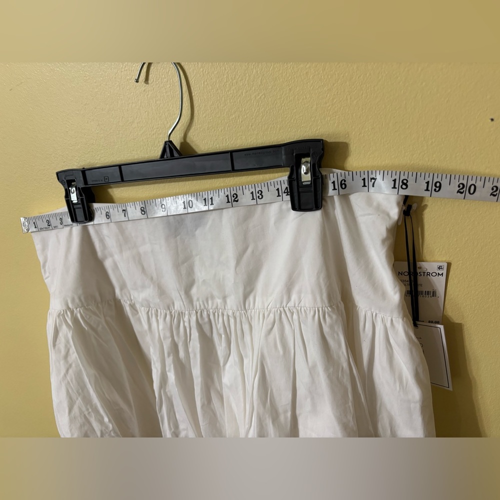 Nordstrom White Gathered Mini Skirt - Picture 8 of 9